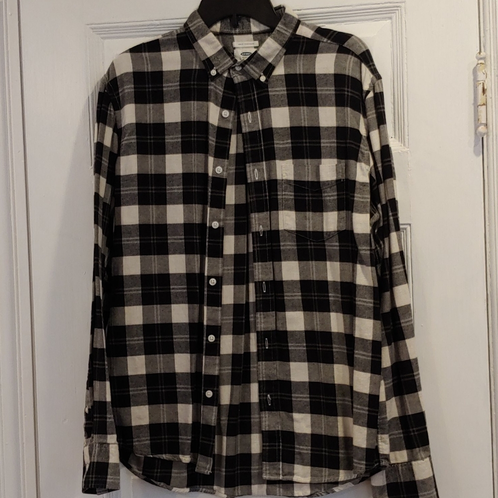 White and Black button down